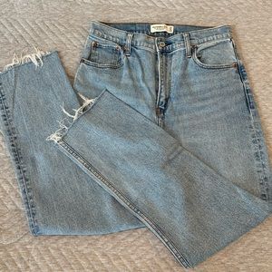 Abercrombie high rise slim straight jeans